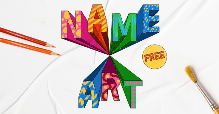 Name Art - Julia Gillard Library Tarneit - School Holiday Session