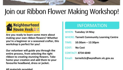 Join our Ribbon Flower Making Workshop