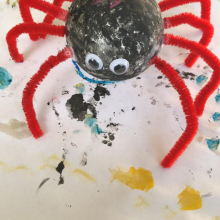 A child's spider creation