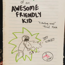 A child's design for the cover of Diary of an Awesome Friendly
