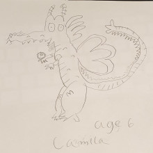 Camila Age 6. Mooncake Dragon
