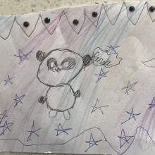 a child's design for a new library bookmark