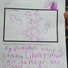 A child's pokemon design