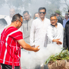 Bunurong smoking ceremony, IMLD at Tarneit CLC