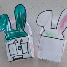 Paper Easter rabbits