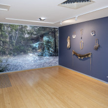 Installation images, Wilam Biik at Wyndham Art Gallery 2022.