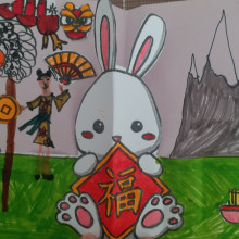 Aaliya Age 7. Lunar New Year Craft