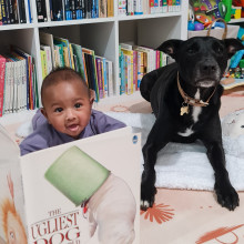  Kingston reading to Mya