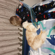  William reading to Charlie