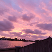 amazing water with sunset by Diala age 11