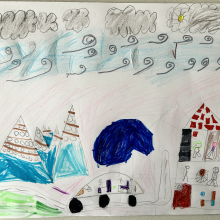 A fun filled family holiday to snowy mountains by Pranay. Age 5. 