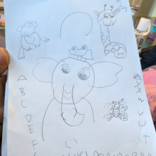  Liya, age 5. Animals