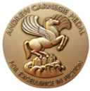 Medal awarded to the Carnegie winners