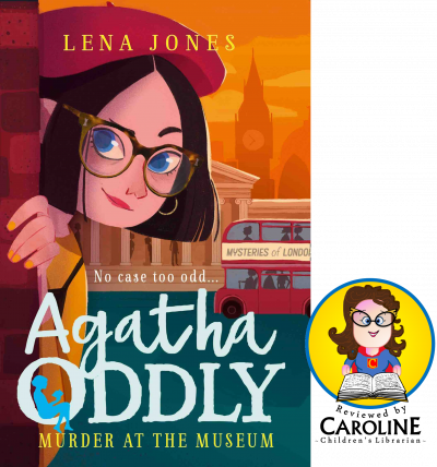 The cover of Agatha Oddly with a badge stating reviewed by Caroline