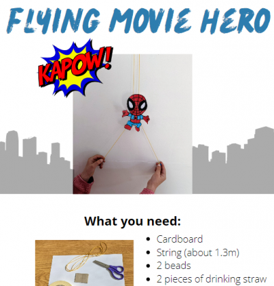An extract of the first page of instructions for Flying Movie Hero