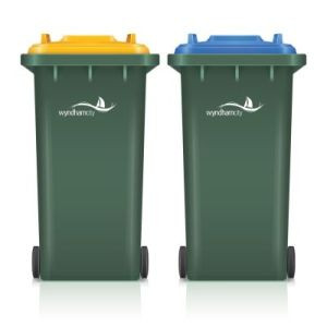 Blue and Yellow Bin