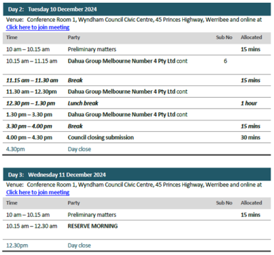 timetable 2