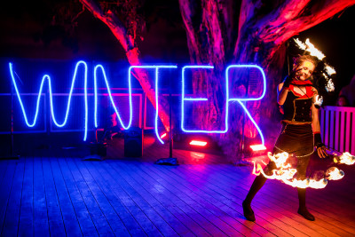 Winter Street Party sign