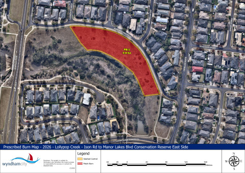 Lollypop creek - Ison Rd to Manor Lakes Blvd Conservation Reserve - Prescribed Burn 2026