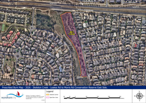 Skeleton Creek - Leakes Rd to Morris Rd Conservation Reserve East Side - Spot Burn 2026