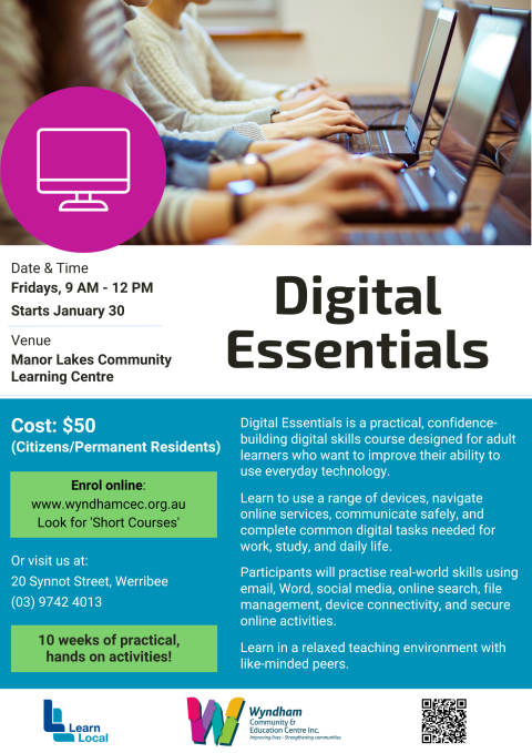 Digital Essentials Course - Manor Lakes