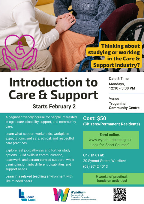 Introduction to Care & Support course at Truganina