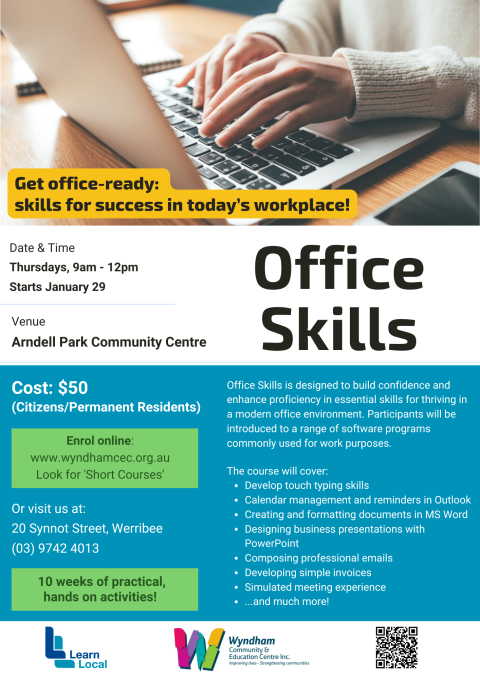 Office Skills course at Arndell Park