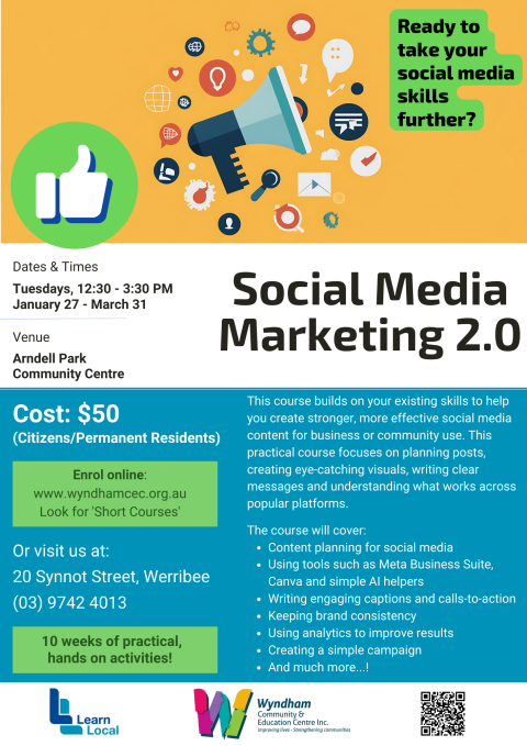 Social Media Marketing 2.0 course at Arndell Park
