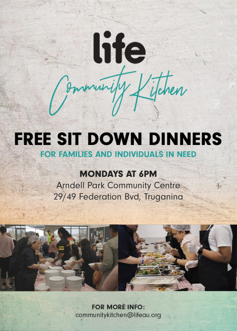 Free Sit-Down Dinners at Arndell Park Community Centre