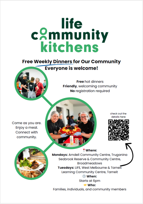 Free Sit-Down Dinners at Tarneit Community Learning Centre
