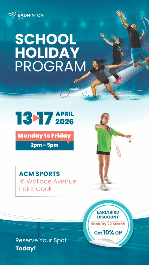 School Holiday Badminton Program – Point Cook (Ages 7–16)