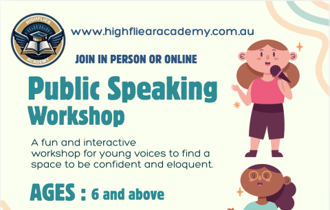 Public Speaking Workshop (Term 1 Holidays)