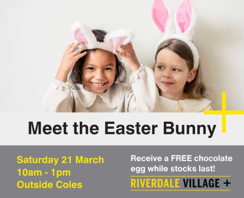 Meet the Easter Bunny at Riverdale Village
