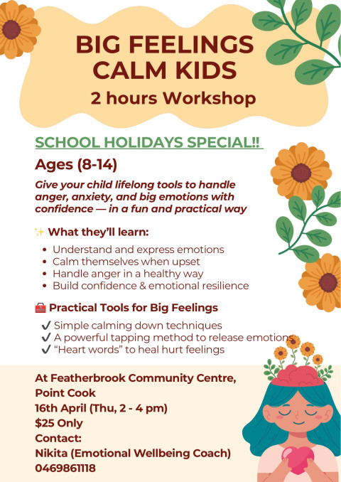 Big Feelings Calm Kids - 2 hour workshop
