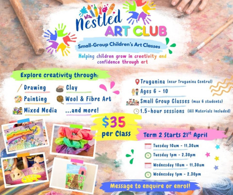Nestled Art Club - Homeschool-Friendly Art Classes (Ages 6-10)