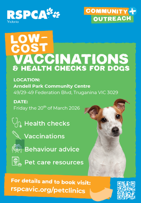 RSPCA - Low Cost Dog Vaccinations & Health Checks Session