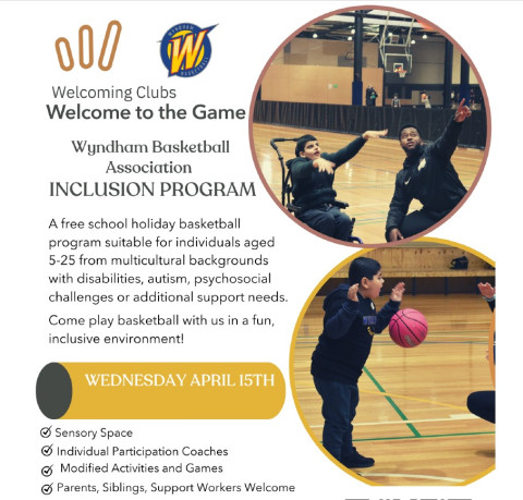 picture of a kid bouncing a ball and a kid in a wheelchair shooting a ball