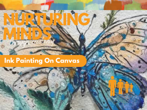 Nurturing Minds Through Creativity - Ink Painting on Canvas