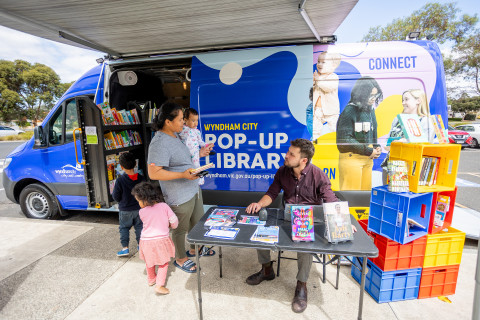 Pop-Up Library Van Borrowing Stop - 1 Communal Rd, Wyndham Vale