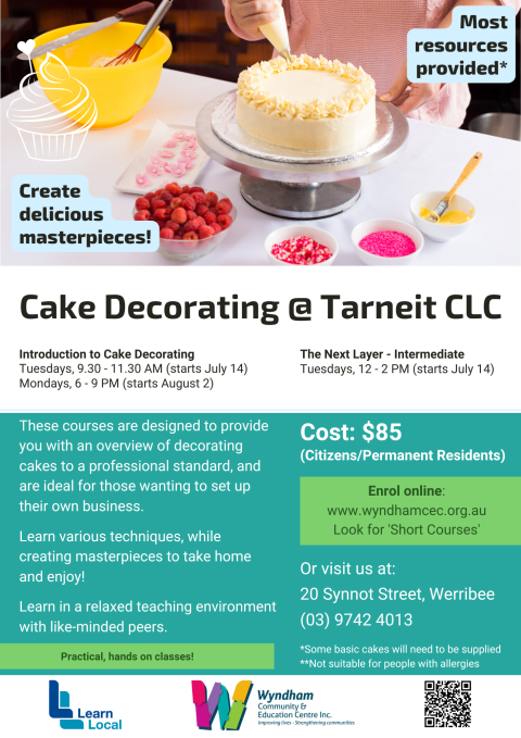 Introduction to Cake Decorating Course