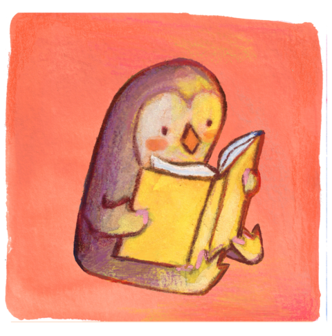 CBCA book week character. Owl reading