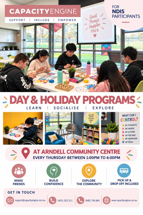 Capacity Engine Day & Holiday Programs for NDIS Participants