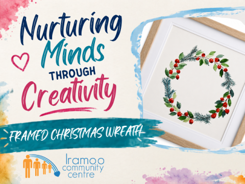 Nurturing Minds Through Creativity - Framed Christmas Wreath