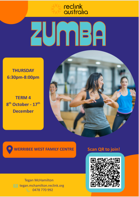 Zumba Session flyer with three Women p Zumba