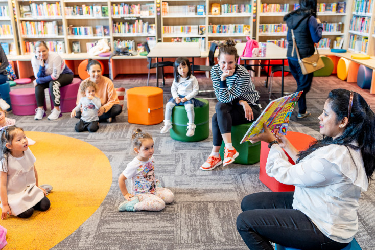 Story time in the library