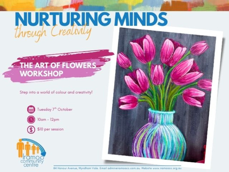 Step into a world of colour and creativity at out 'The Art of Flowers' acrylic painting workshop.