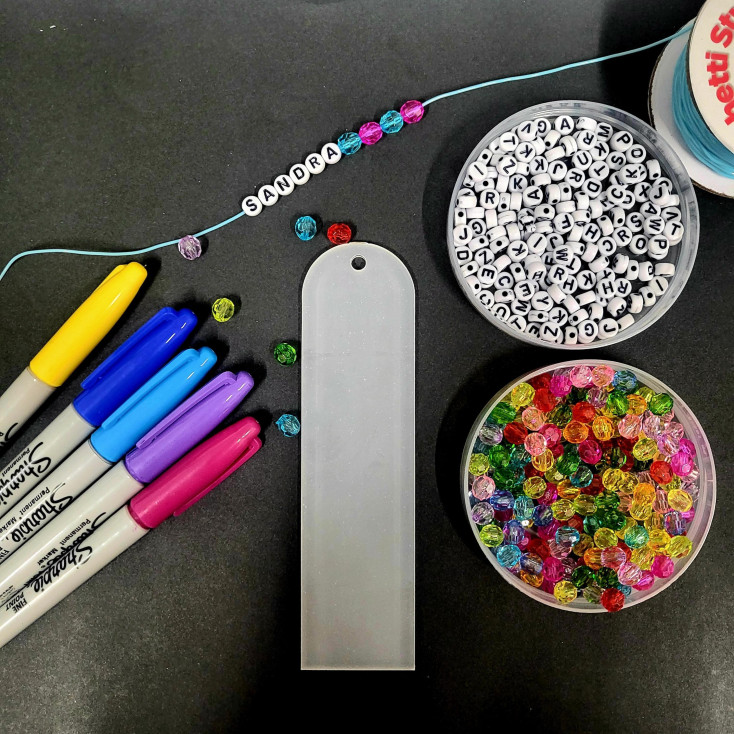Bookmark and art supplies