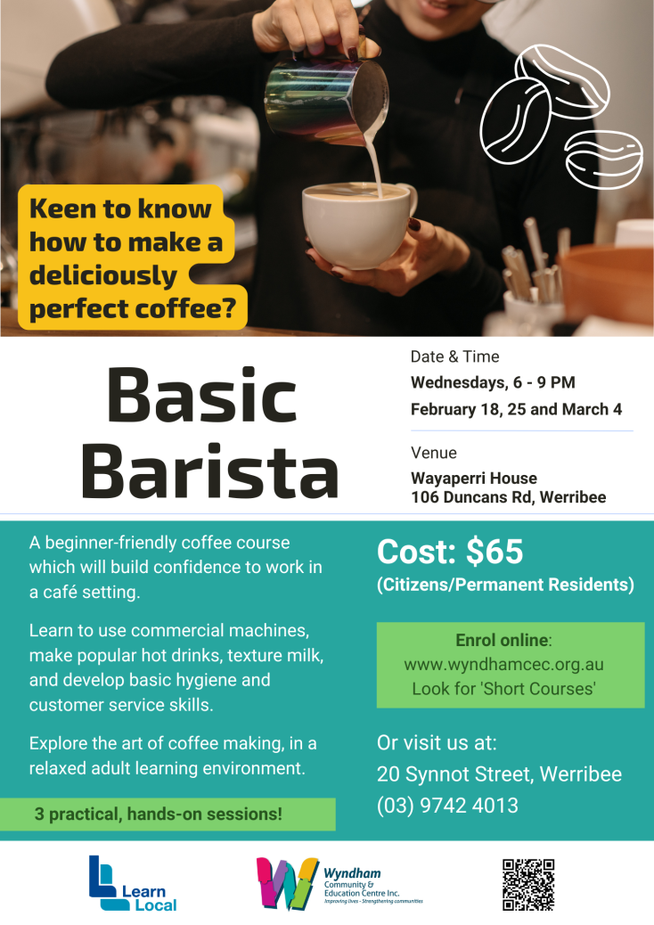 Basic Barista course at Werribee
