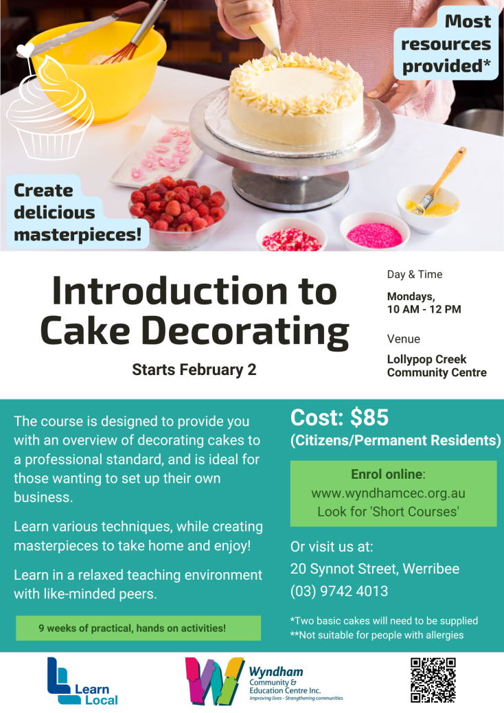 Introduction to Cake Decorating at Lollypop Creek