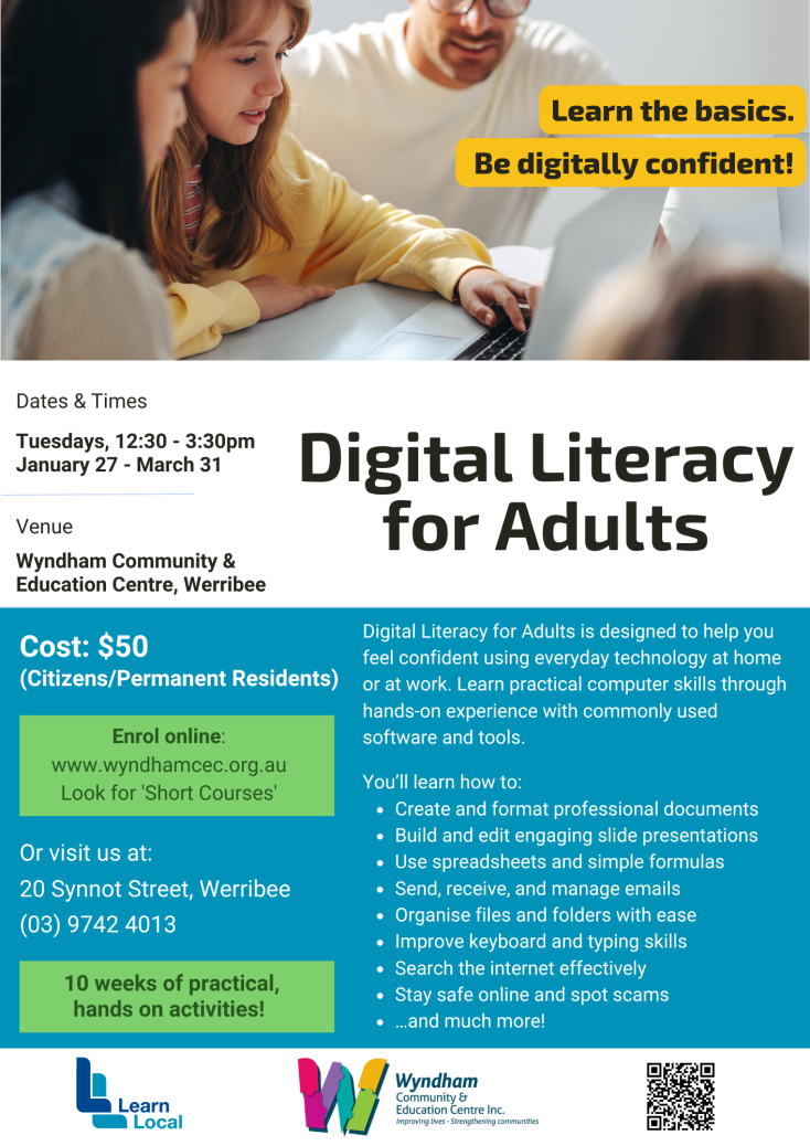 Digital Literacy for Adults course - Werribee